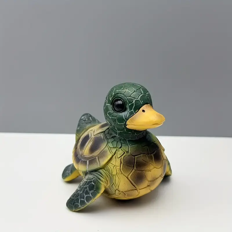 Novel Miniature Creative Resin Animal Statue Ocean Series Turtle Duck Ornament