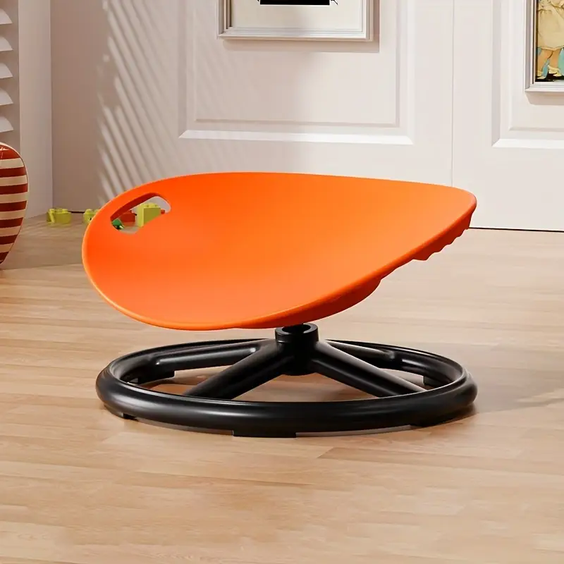 Ergonomic Swivel Sensory Chair with Anti-Slip Metal Base & Wave Base Design - Durable Plastic Construction, Open Back Support for Home, Sports Facilities, Training Centers - Enhances Coordination & Focus